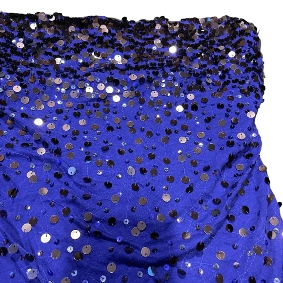 EXPRESS 🪩 Sparkling Sequined Strapless Sleevele Tube Top w/Shelf bra Small NWT - Picture 4 of 4